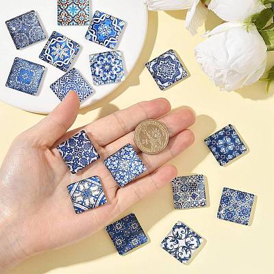 1 Set Glass Cabochons GGLA-YW0001-23-1