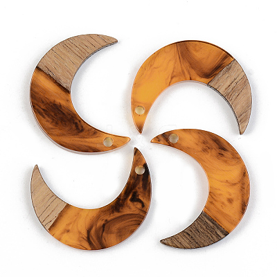 Resin & Walnut Wood Pendants RESI-S389-056B-A01-1