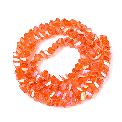 Electroplate Transparent Glass Beads Strands LS-EGLA-Q139-01A-A10-1