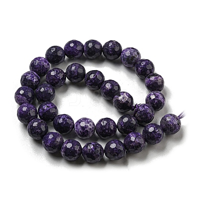 Faceted Natural Fire Crackle Agate Beads Strands G-F447-12mm-J09-1