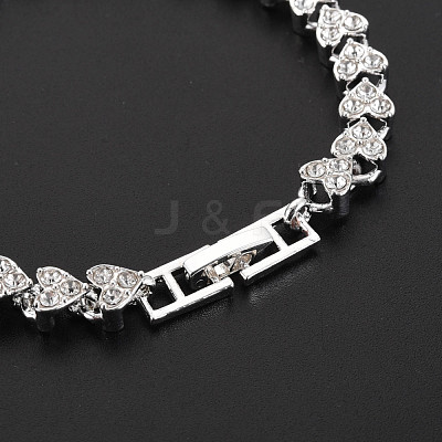 Crystal Rhinestone Tennis Bracelet BJEW-N015-014S-1