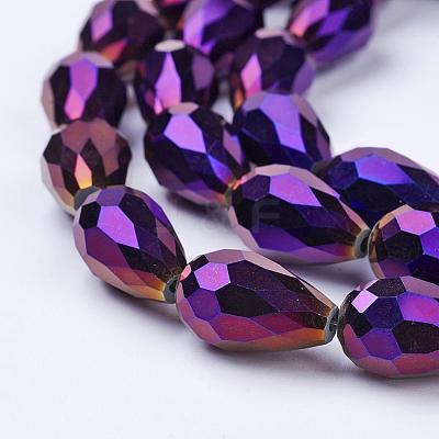 Electroplate Glass Beads Strands EGLA-D017-15x10mm-6-1
