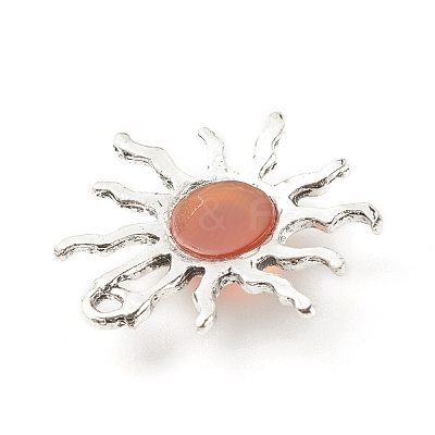 Natural Gemstone Pendants PALLOY-JF01354-1