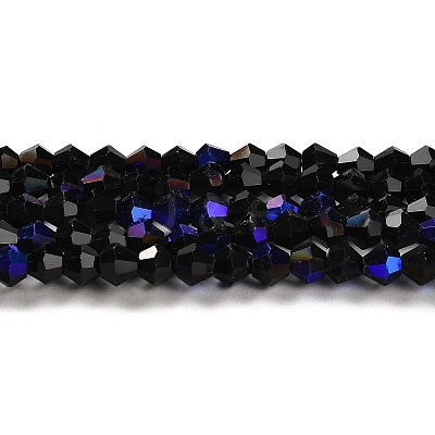 Opaque Solid Color Electroplate Glass Beads Strands EGLA-A039-P2mm-L17-1