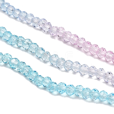 Transparent Painted Glass Beads Strands DGLA-A034-T1mm-A22-1