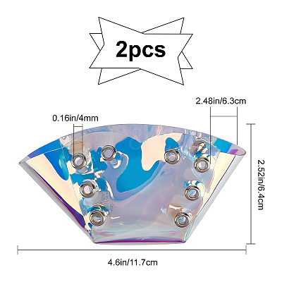 2Pcs Iridescent Roller Skate Toe Guard AJEW-GF0005-32-1