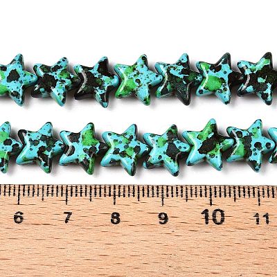 Spray Painted Synthetic Turquoise Beads Strands LS-UNKW-T001-11B-1