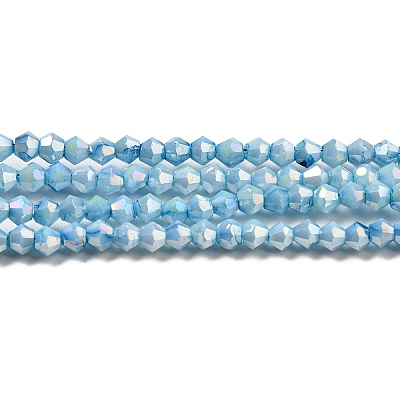 Opaque Baking Paint Glass Beads Strands DGLA-F002-01E-1