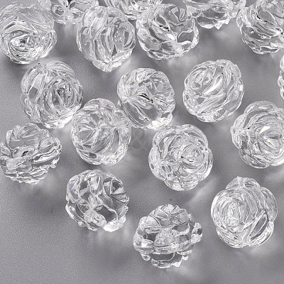 Transparent Acrylic Beads PL305Y-1-1