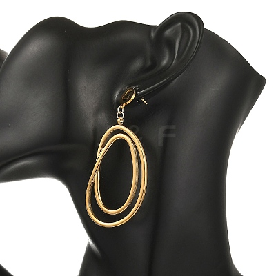 304 Stainless Steel Stud Dangle Earrings EJEW-JE07387-1