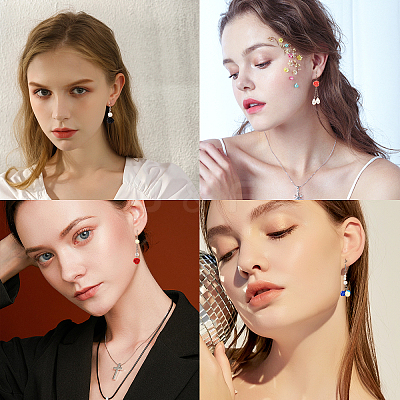 DIY Flower Dangle Earring Making Kits DIY-SC0001-36-1