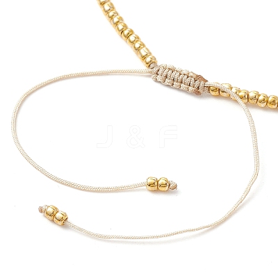 Natural Pearl & Seed Braided Bead Bracelets BJEW-JB09722-02-1