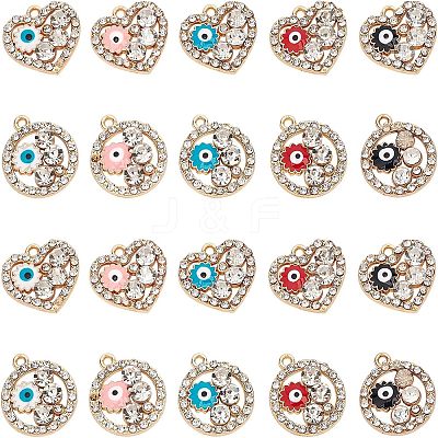 40Pcs 10 Style Rack Alloy Enamel Pendants ENAM-NB0001-65-1