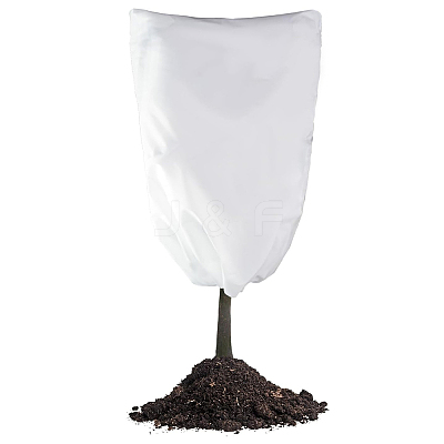 Non-Woven Fabric Thickened Winter Plant Covers with Zipper Drawstring DIY-WH20816-001A-1