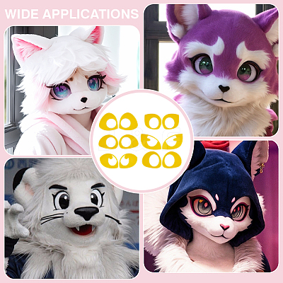 6 Styles 6 Pair Acrylic Craft Eye DOLL-BC0001-01A-1