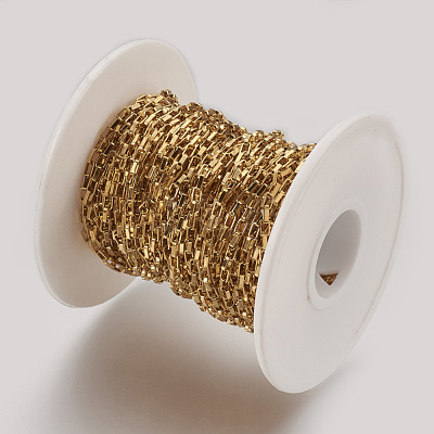 Ion Plating(IP) Handmade 304 Stainless Steel Box Chains STAS-P200-02G-1