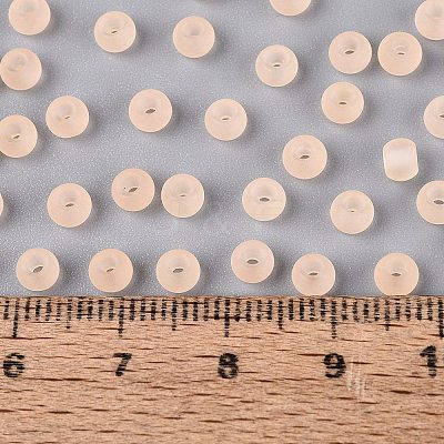 FGB Frosted Transparent Glass Seed Beads SEED-N013-02A-03-1