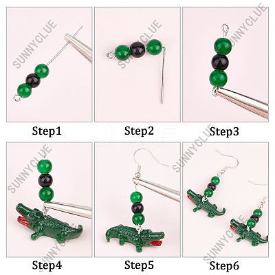 DIY Animal Dangle Earring Making Kit DIY-SC0021-54-1