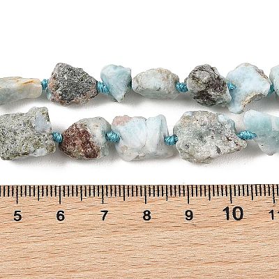 Raw Rough Natural Larimar Beads Strands G-D101-A06-01-1