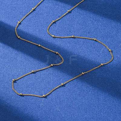 2MM 304 Stainless Steel Satellite Chain Necklaces NJEW-T016-24G-1