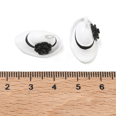 Spray Paint Alloy Pendants ENAM-K076-34B-1