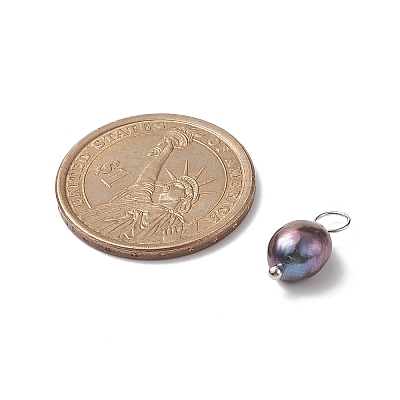 Natural Cultured Freshwater Pearl Pendants PALLOY-JF01949-02-1