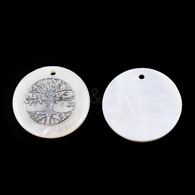 Freshwater Shell Pendants SHEL-Q016-017P-1