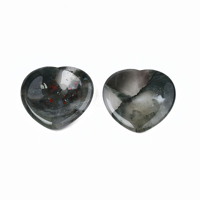 Natural Bloodstone Thumb Worry Stone G-N0325-01S-1