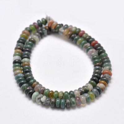 Natural Indian Agate Beads Strands X-G-F349-01-6x4mm-1