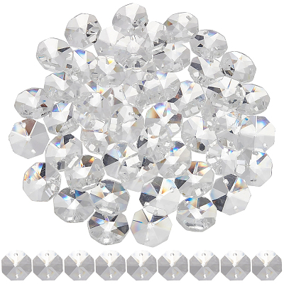 50Pcs Octagon Sew on Glass Rhinestone GLAA-SP0001-83A-02-1