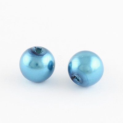 ABS Plastic Imitation Pearl Round Beads SACR-S074-6mm-M-1