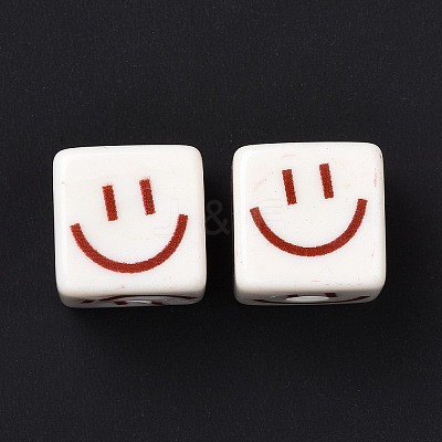 Opaque Printed Acrylic Beads LS-MACR-C007-01L-1