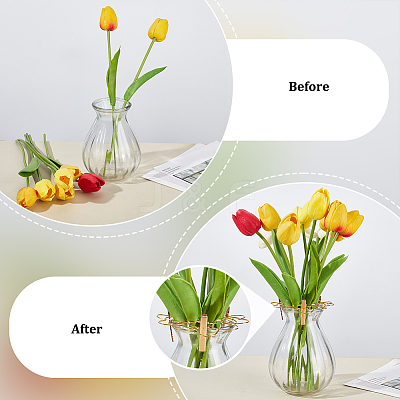 3Pcs 201 Stainless Steel Flower Arrangement Insert Lids DIY-UN0005-92G-1
