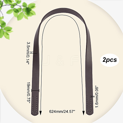 PU Imitation Leather Bag Handles FIND-WH0036-53B-1