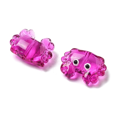 Transparent Glass Enamel Beads LAMP-V001-08B-1