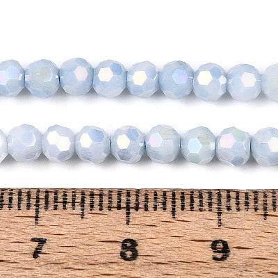 Anti-Tarnish Electroplate Glass Beads Strands EGLA-T021-4mm-15-07-1