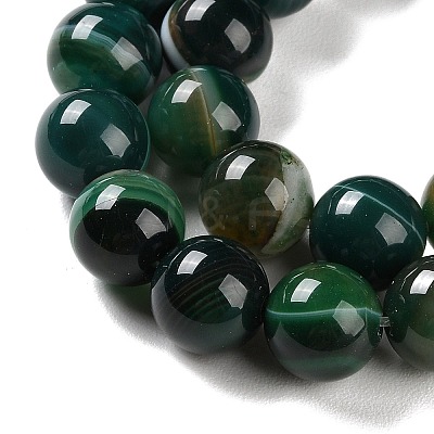 Natural Striped Agate/Banded Agate Beads Strands G-Z060-A01-C22-1