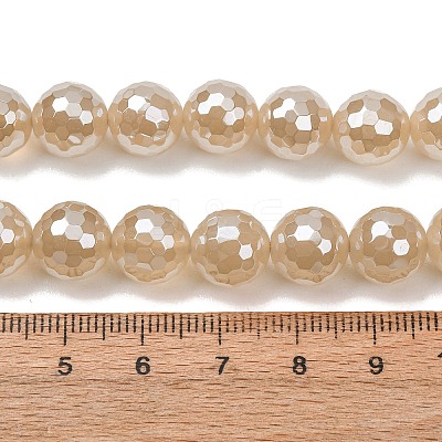 Electroplated Natural Agate Beads Strands G-B191-A07-10mm-07-1