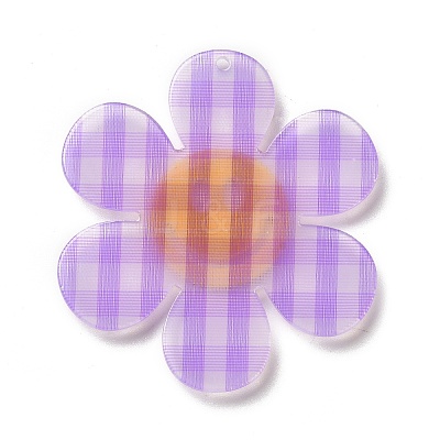 Tartan Pattern Acrylic Big Pendants LS-OACR-B008-B01-1