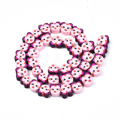 Handmade Polymer Clay Bead Strands CLAY-T020-23-1
