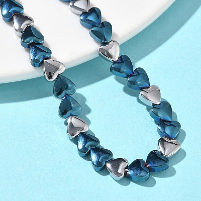 Heart Non-magnetic Synthetic Hematite Link Chain Bracelets for Women BJEW-Z148-07P-01-1