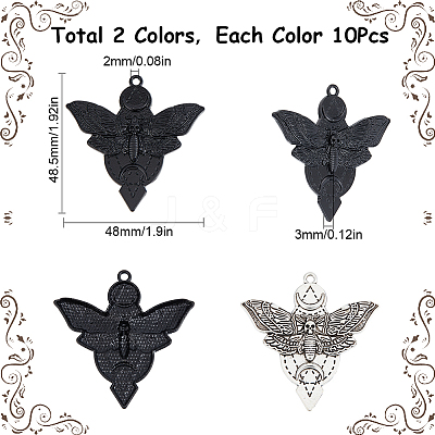 20Pcs 2 Colors Alloy Pendants FIND-SC0006-86-1