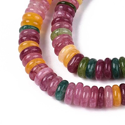 Dyed Natural White Jade Beads Strands G-T142-6mm-05B-1