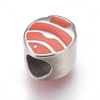 304 Stainless Steel European Beads STAS-F195-120P-1