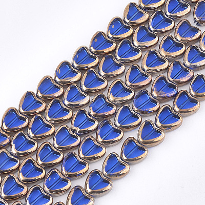Electroplate Glass Beads Strands EGLA-S188-09-1