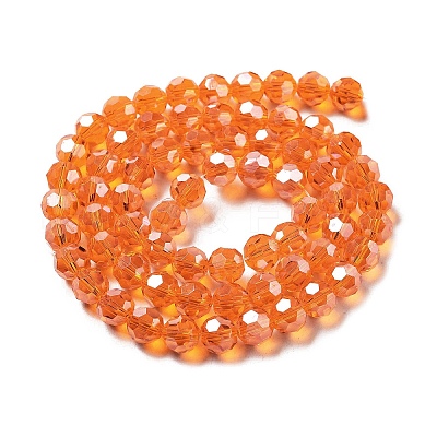 Electroplate Transparent Glass Beads Strands EGLA-A035-T8mm-A05-1
