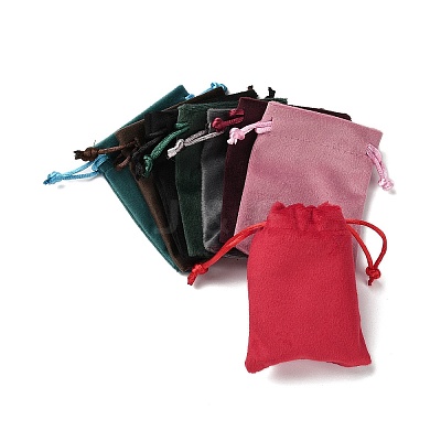 Velvet Jewelry Drawstring Storage Pouches ABAG-P013-02A-1
