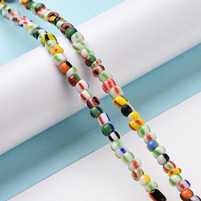 Opaque Handmade Lampwork Beads Strands LAMP-H061-04-1