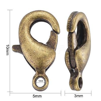 Brass Lobster Claw Clasps X-KK-901-AB-NF-1