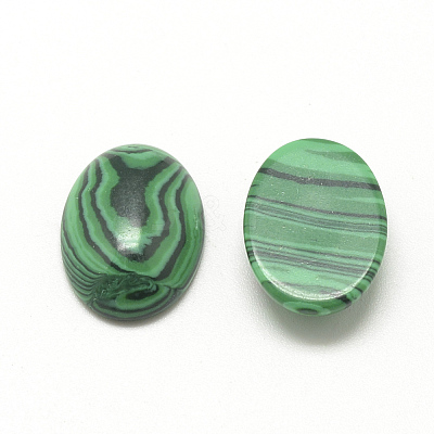 Synthetic Malachite Cabochons X-G-R415-14x10-38-1